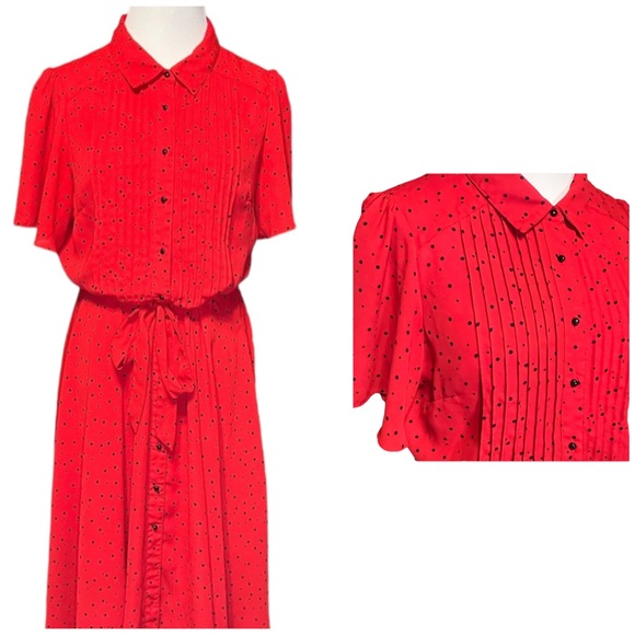 Nanette Lepore Dresses & Skirts - Nanette Lepore Red and Black Polka Dot Dress